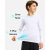 imageG Gradual Boys Youth Compression Shirt Long Sleeve Football Baseball Undershirt Quick Dry Sports Base Layer for BoyB White