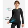 imageG Gradual Boys Youth Compression Shirt Long Sleeve Football Baseball Undershirt Quick Dry Sports Base Layer for BoyBlack