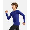 imageG Gradual Boys Youth Compression Shirt Long Sleeve Football Baseball Undershirt Quick Dry Sports Base Layer for BoyBlue