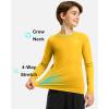 imageG Gradual Boys Youth Compression Shirt Long Sleeve Football Baseball Undershirt Quick Dry Sports Base Layer for BoyGolden Yellow