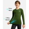 imageG Gradual Boys Youth Compression Shirt Long Sleeve Football Baseball Undershirt Quick Dry Sports Base Layer for BoyGreen
