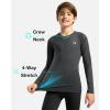 imageG Gradual Boys Youth Compression Shirt Long Sleeve Football Baseball Undershirt Quick Dry Sports Base Layer for BoyGrey
