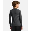 imageG Gradual Boys Youth Compression Shirt Long Sleeve Football Baseball Undershirt Quick Dry Sports Base Layer for BoyGrey