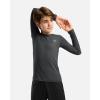 imageG Gradual Boys Youth Compression Shirt Long Sleeve Football Baseball Undershirt Quick Dry Sports Base Layer for BoyGrey