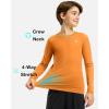 imageG Gradual Boys Youth Compression Shirt Long Sleeve Football Baseball Undershirt Quick Dry Sports Base Layer for BoyOrange