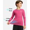 imageG Gradual Boys Youth Compression Shirt Long Sleeve Football Baseball Undershirt Quick Dry Sports Base Layer for BoyPink