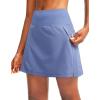 imageG Gradual Golf Skorts Skirts for Women with 5 Pockets Womens High Waisted Lightweight Athletic Skirt for Tennis RunningBlue Ashes