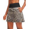 imageG Gradual Golf Skorts Skirts for Women with 5 Pockets Womens High Waisted Lightweight Athletic Skirt for Tennis RunningLeopard