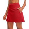 imageG Gradual Golf Skorts Skirts for Women with 5 Pockets Womens High Waisted Lightweight Athletic Skirt for Tennis RunningRed