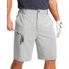 imageG Gradual Mens Casual Shorts 7quot 9quot Lightweight 4 Pockets Stretch QuickDry Summer Shorts for Golf Work Hiking TripsBright Gray