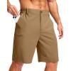 imageG Gradual Mens Casual Shorts 7quot 9quot Lightweight 4 Pockets Stretch QuickDry Summer Shorts for Golf Work Hiking TripsDark Khaki