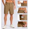 imageG Gradual Mens Casual Shorts 7quot 9quot Lightweight 4 Pockets Stretch QuickDry Summer Shorts for Golf Work Hiking TripsDark Khaki