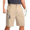 imageG Gradual Mens Casual Shorts 7quot 9quot Lightweight 4 Pockets Stretch QuickDry Summer Shorts for Golf Work Hiking TripsLight Khaki
