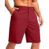 imageG Gradual Mens Casual Shorts 7quot 9quot Lightweight 4 Pockets Stretch QuickDry Summer Shorts for Golf Work Hiking TripsRed