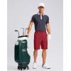 imageG Gradual Mens Casual Shorts 7quot 9quot Lightweight 4 Pockets Stretch QuickDry Summer Shorts for Golf Work Hiking TripsRed