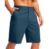 imageG Gradual Mens Casual Shorts 7quot 9quot Lightweight 4 Pockets Stretch QuickDry Summer Shorts for Golf Work Hiking TripsTibetan Blue