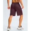 imageG Gradual Mens Gym Shorts wtih Zipper Pocket 9quot Athletic Basketball Mesh Shorts for Men Workout Quick Dry LightiweightCabernet Red