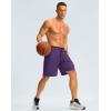 imageG Gradual Mens Gym Shorts wtih Zipper Pocket 9quot Athletic Basketball Mesh Shorts for Men Workout Quick Dry LightiweightCobalt Purple