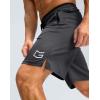 imageG Gradual Mens Gym Shorts wtih Zipper Pocket 9quot Athletic Basketball Mesh Shorts for Men Workout Quick Dry LightiweightDark Grey
