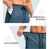 imageG Gradual Mens Gym Shorts wtih Zipper Pocket 9quot Athletic Basketball Mesh Shorts for Men Workout Quick Dry LightiweightDusty Blue