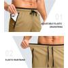 imageG Gradual Mens Gym Shorts wtih Zipper Pocket 9quot Athletic Basketball Mesh Shorts for Men Workout Quick Dry LightiweightLight Khaki