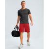 imageG Gradual Mens Gym Shorts wtih Zipper Pocket 9quot Athletic Basketball Mesh Shorts for Men Workout Quick Dry LightiweightRed