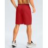 imageG Gradual Mens Gym Shorts wtih Zipper Pocket 9quot Athletic Basketball Mesh Shorts for Men Workout Quick Dry LightiweightRed