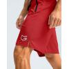 imageG Gradual Mens Gym Shorts wtih Zipper Pocket 9quot Athletic Basketball Mesh Shorts for Men Workout Quick Dry LightiweightRed