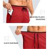 imageG Gradual Mens Gym Shorts wtih Zipper Pocket 9quot Athletic Basketball Mesh Shorts for Men Workout Quick Dry LightiweightRed