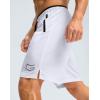 imageG Gradual Mens Gym Shorts wtih Zipper Pocket 9quot Athletic Basketball Mesh Shorts for Men Workout Quick Dry LightiweightWhite