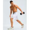 imageG Gradual Mens Gym Shorts wtih Zipper Pocket 9quot Athletic Basketball Mesh Shorts for Men Workout Quick Dry LightiweightWhite