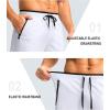 imageG Gradual Mens Gym Shorts wtih Zipper Pocket 9quot Athletic Basketball Mesh Shorts for Men Workout Quick Dry LightiweightWhite