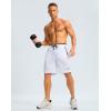 imageG Gradual Mens Gym Shorts wtih Zipper Pocket 9quot Athletic Basketball Mesh Shorts for Men Workout Quick Dry LightiweightWhite
