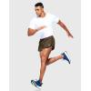 imageG Gradual Mens Running Shorts 3 Inch Quick Dry Gym Athletic Jogging Shorts with Zipper PocketsDark Brown