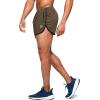 imageG Gradual Mens Running Shorts 3 Inch Quick Dry Gym Athletic Jogging Shorts with Zipper PocketsDark Brown
