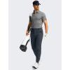 imageG Gradual Mens Stretch Golf Joggers with 3 Pockets Slim Fit Sweatpants Work Dress Casual Pants for Men with Belt LoopsDark Grey