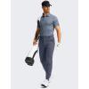 imageG Gradual Mens Stretch Golf Joggers with 3 Pockets Slim Fit Sweatpants Work Dress Casual Pants for Men with Belt LoopsDusty Blue