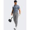 imageG Gradual Mens Stretch Golf Joggers with 3 Pockets Slim Fit Sweatpants Work Dress Casual Pants for Men with Belt LoopsLight Grey