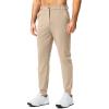imageG Gradual Mens Stretch Golf Joggers with 3 Pockets Slim Fit Sweatpants Work Dress Casual Pants for Men with Belt LoopsLight Khaki