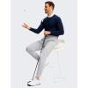imageG Gradual Mens Stretch Golf Joggers with 3 Pockets Slim Fit Sweatpants Work Dress Casual Pants for Men with Belt LoopsSilver Drop