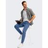 imageG Gradual Mens Stretch Golf Joggers with 3 Pockets Slim Fit Sweatpants Work Dress Casual Pants for Men with Belt LoopsSlate Blue