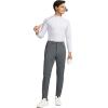 imageG Gradual Mens Stretch Golf Pants with 6 Pockets Slim Fit Dress Pants for Men Travel Casual WorkSteel Grey