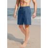 imageG Gradual Mens Swim Trunks Quick Dry Bathing Suit Beach Board Shorts for Men with Zipper Pockets and Mesh LiningDark Blue