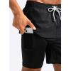 imageG Gradual Mens Swim Trunks with Compression Liner 5 inch Inseam Quick Dry Bathing Suits with Zipper PocketNo Thigh ChafingBlack