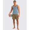 imageG Gradual Mens Swim Trunks with Compression Liner 5 inch Inseam Quick Dry Bathing Suits with Zipper PocketNo Thigh ChafingDark Khaki