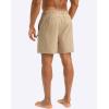 imageG Gradual Mens Swim Trunks with Compression Liner 5 inch Inseam Quick Dry Bathing Suits with Zipper PocketNo Thigh ChafingKhaki