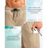 imageG Gradual Mens Swim Trunks with Compression Liner 5 inch Inseam Quick Dry Bathing Suits with Zipper PocketNo Thigh ChafingKhaki