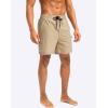 imageG Gradual Mens Swim Trunks with Compression Liner 5 inch Inseam Quick Dry Bathing Suits with Zipper PocketNo Thigh ChafingKhaki