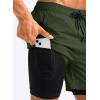 imageG Gradual Mens Swim Trunks with Compression Liner 5 inch Inseam Quick Dry Bathing Suits with Zipper PocketNo Thigh ChafingOlive
