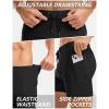 imageG Gradual Mens Swimsuit Trunks with Zipper Pockets Quick Dry Swimwear Bathing Suit Swim Briefs Board Shorts for MenBlack